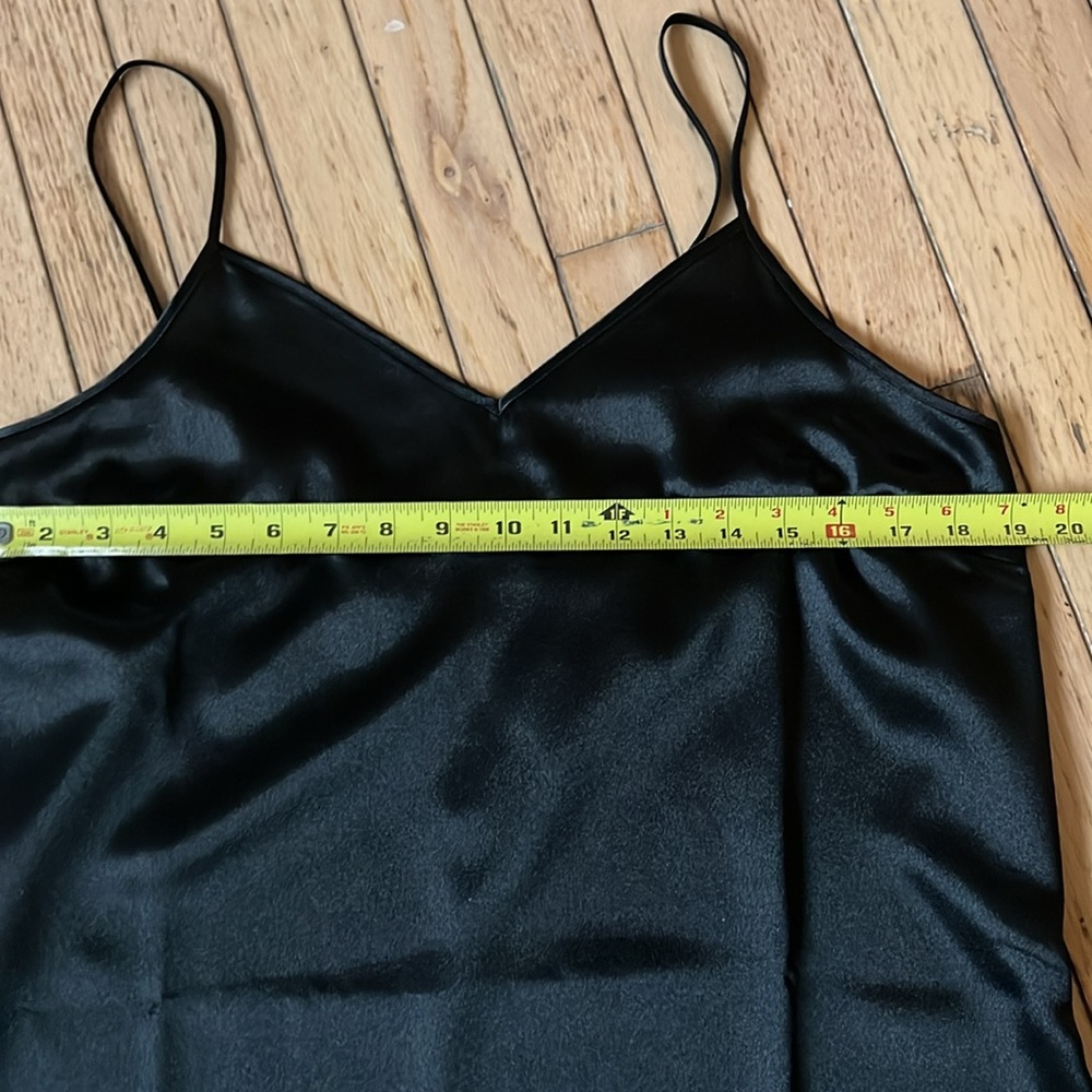 G I L I 🖤 black silky maxi slip dress Large - Picture 3 of 7